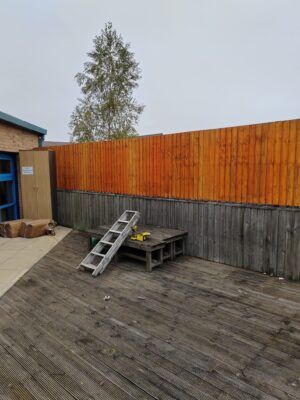 New higher fence panels at Tipton Childrens Centre.